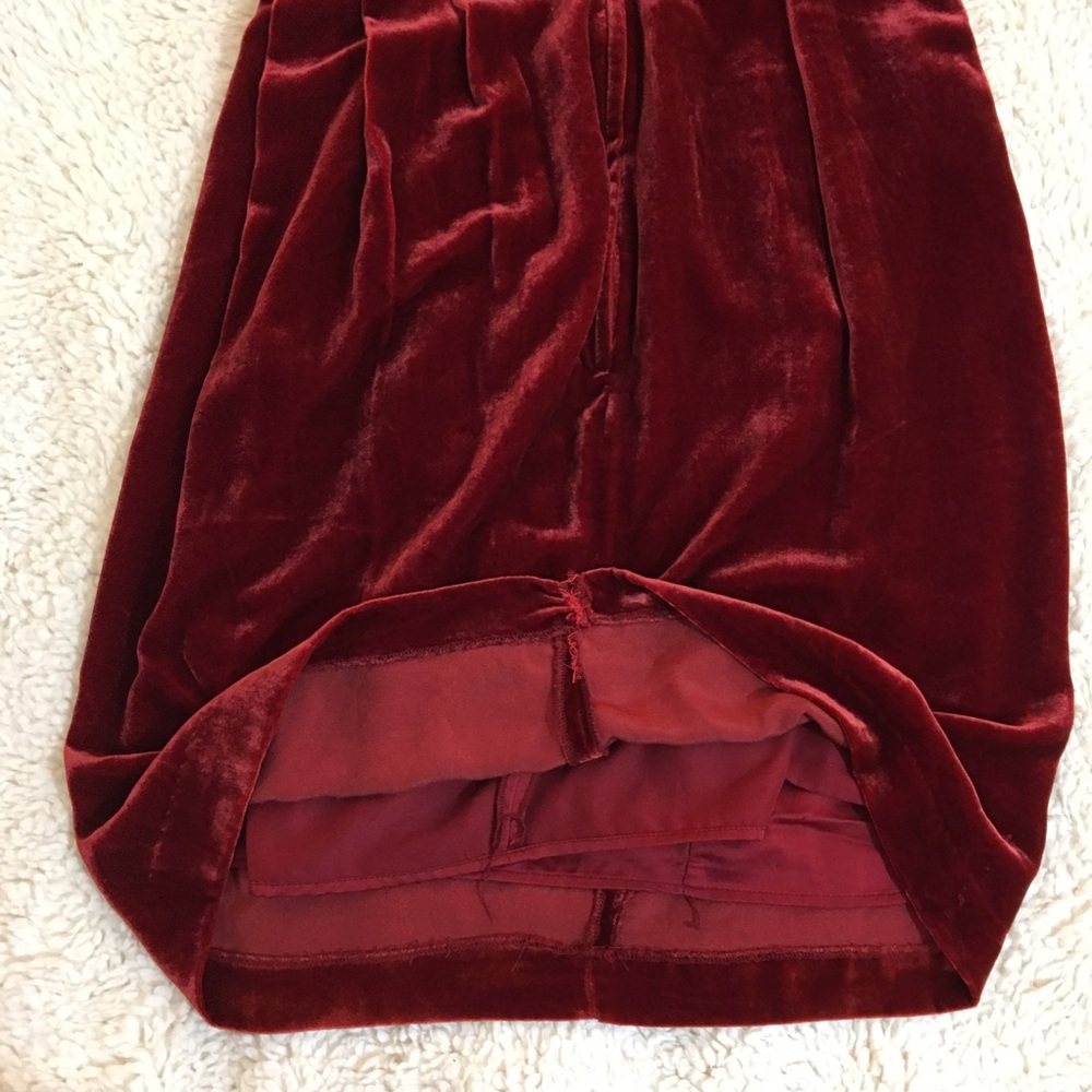 🌷H&M Red Velvet Sheath Dress Sz 8 - Picture 8 of 8